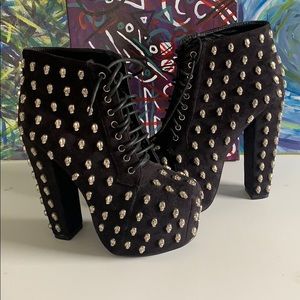 Platform Skull Booties